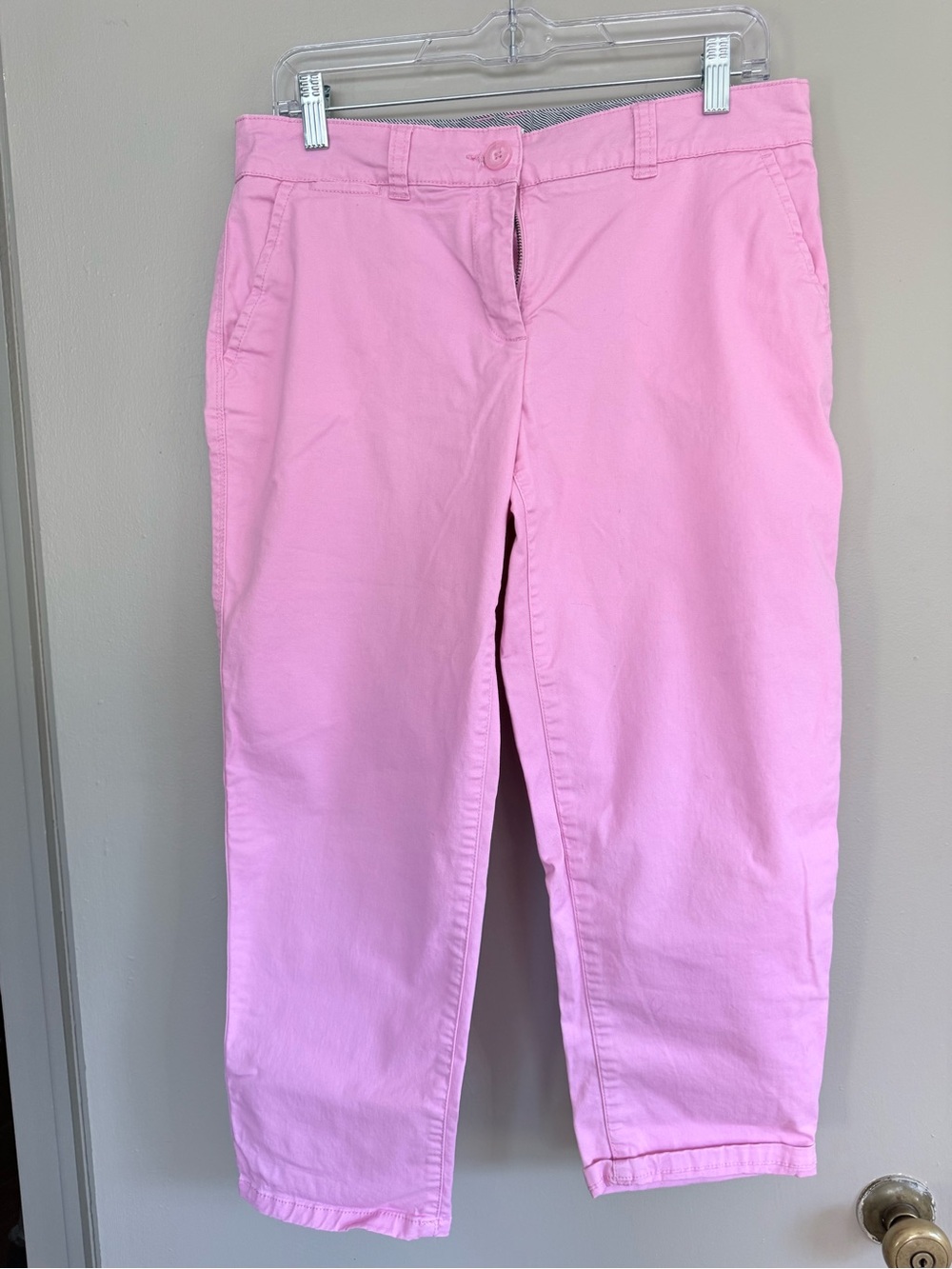crown & ivy Pink Cropped Straight-Leg Capris